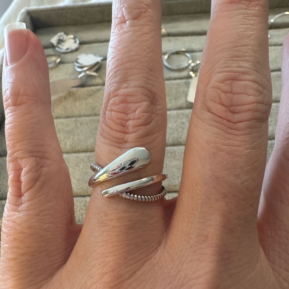 Open unique Sterling silver Ring